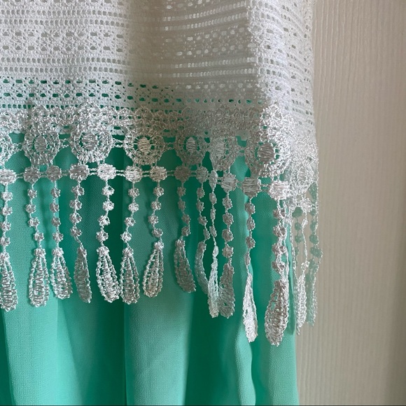 NWOT - Chiffon & Crochet Dress - Picture 3 of 7